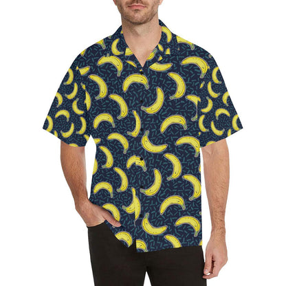 Banana Pattern Print Design BA09 Men Hawaiian Shirt-JorJune