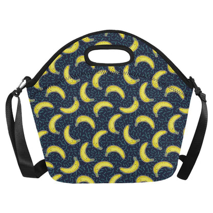 Banana Pattern Print Design BA09 Neoprene Lunch Bag-JorJune