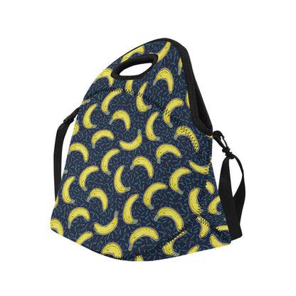 Banana Pattern Print Design BA09 Neoprene Lunch Bag-JorJune