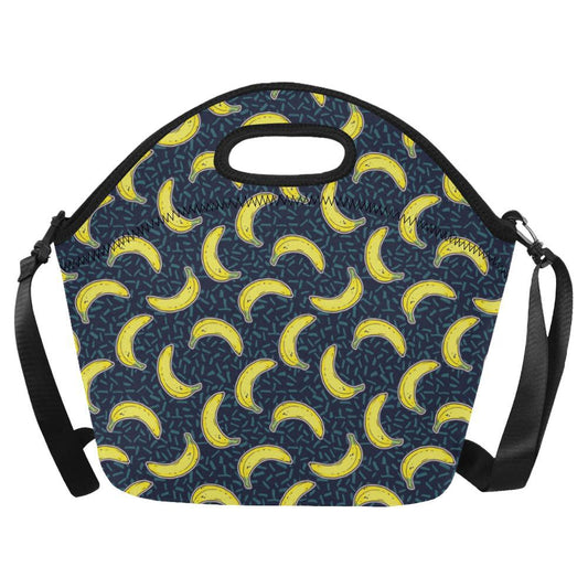 Banana Pattern Print Design BA09 Neoprene Lunch Bag-JorJune