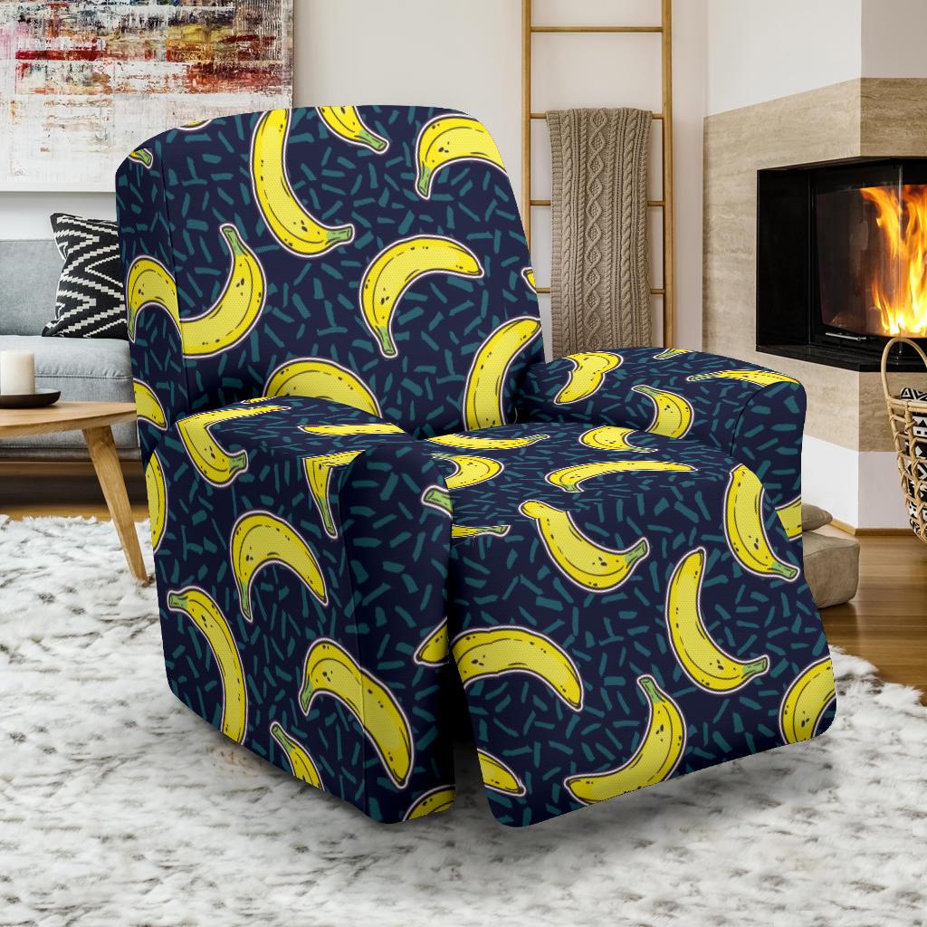Banana Pattern Print Design BA09 Recliner Slipcover-JORJUNE.COM