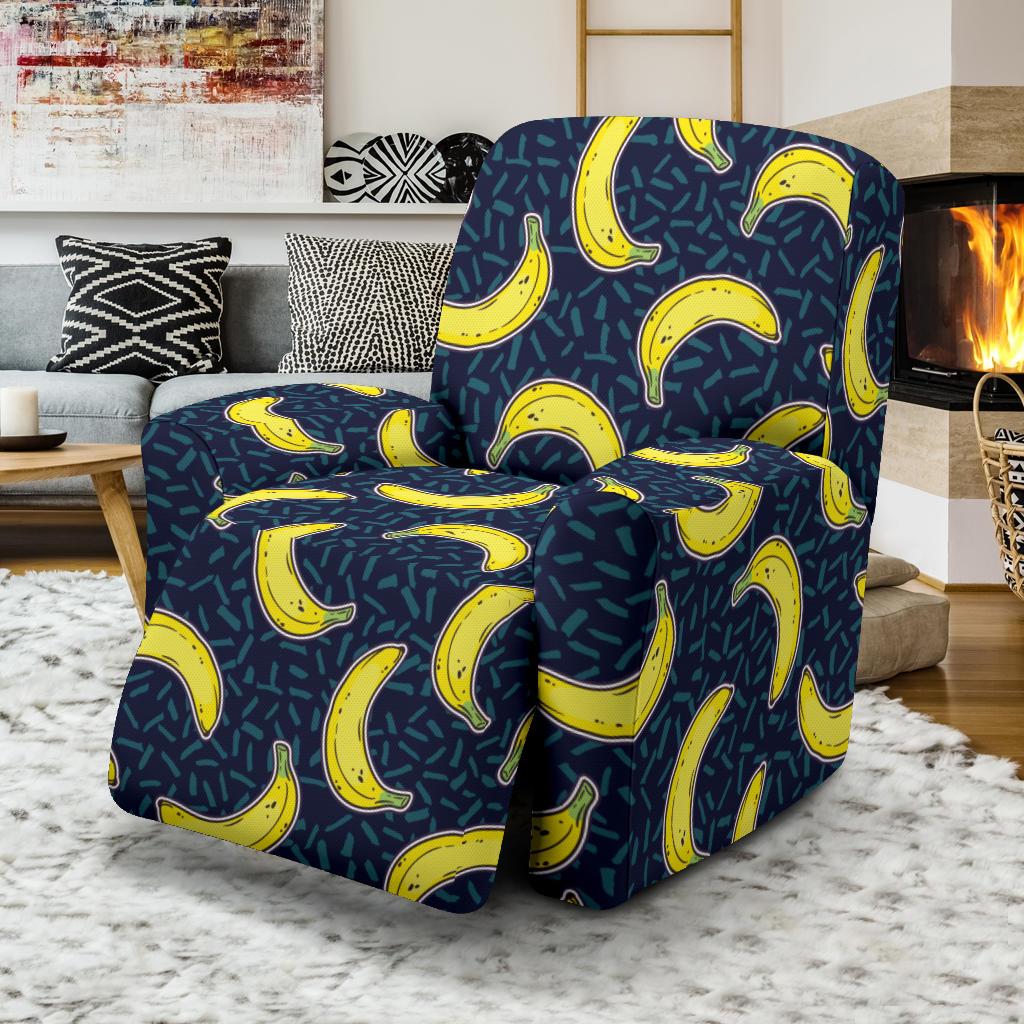 Banana Pattern Print Design BA09 Recliner Slipcover-JORJUNE.COM