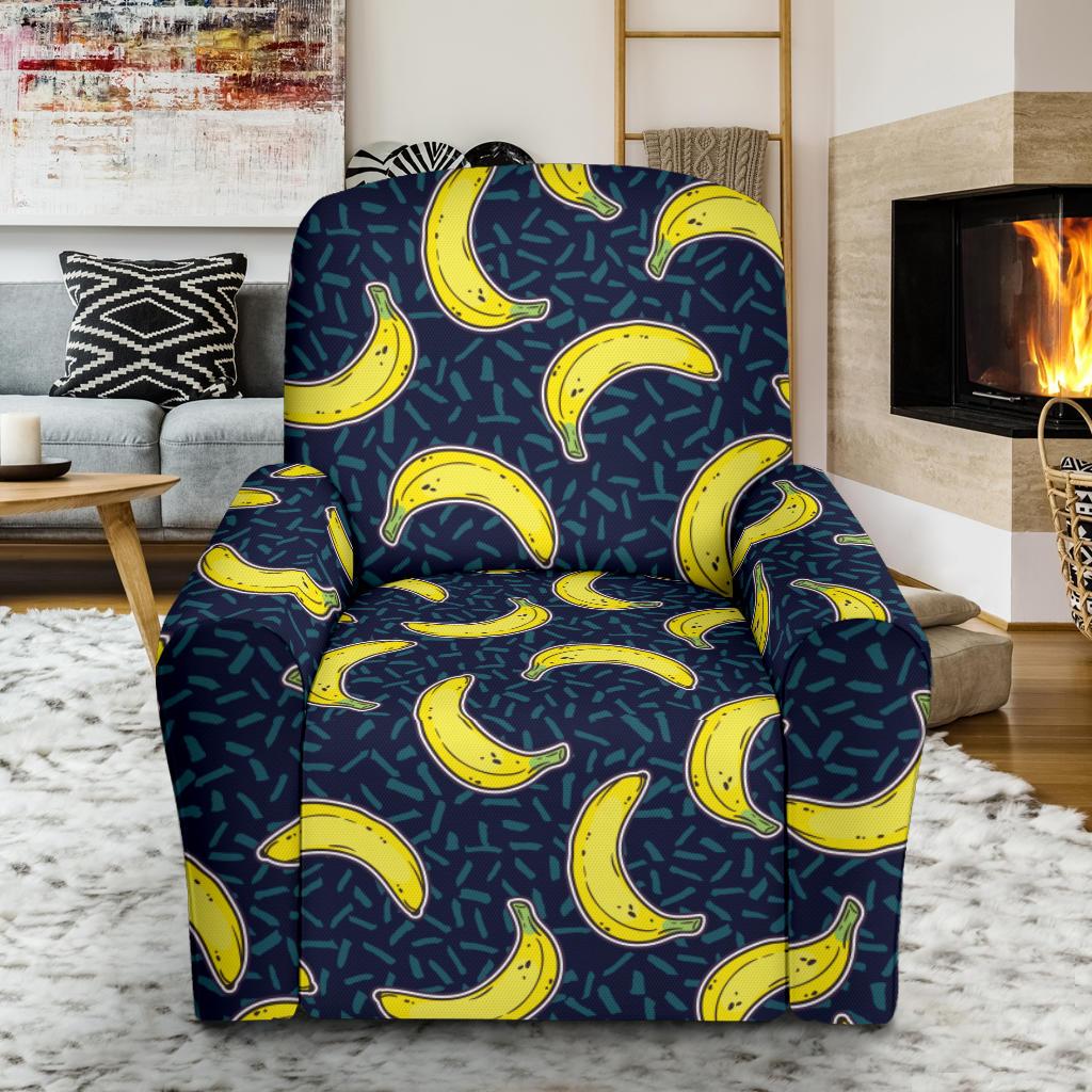Banana Pattern Print Design BA09 Recliner Slipcover-JORJUNE.COM