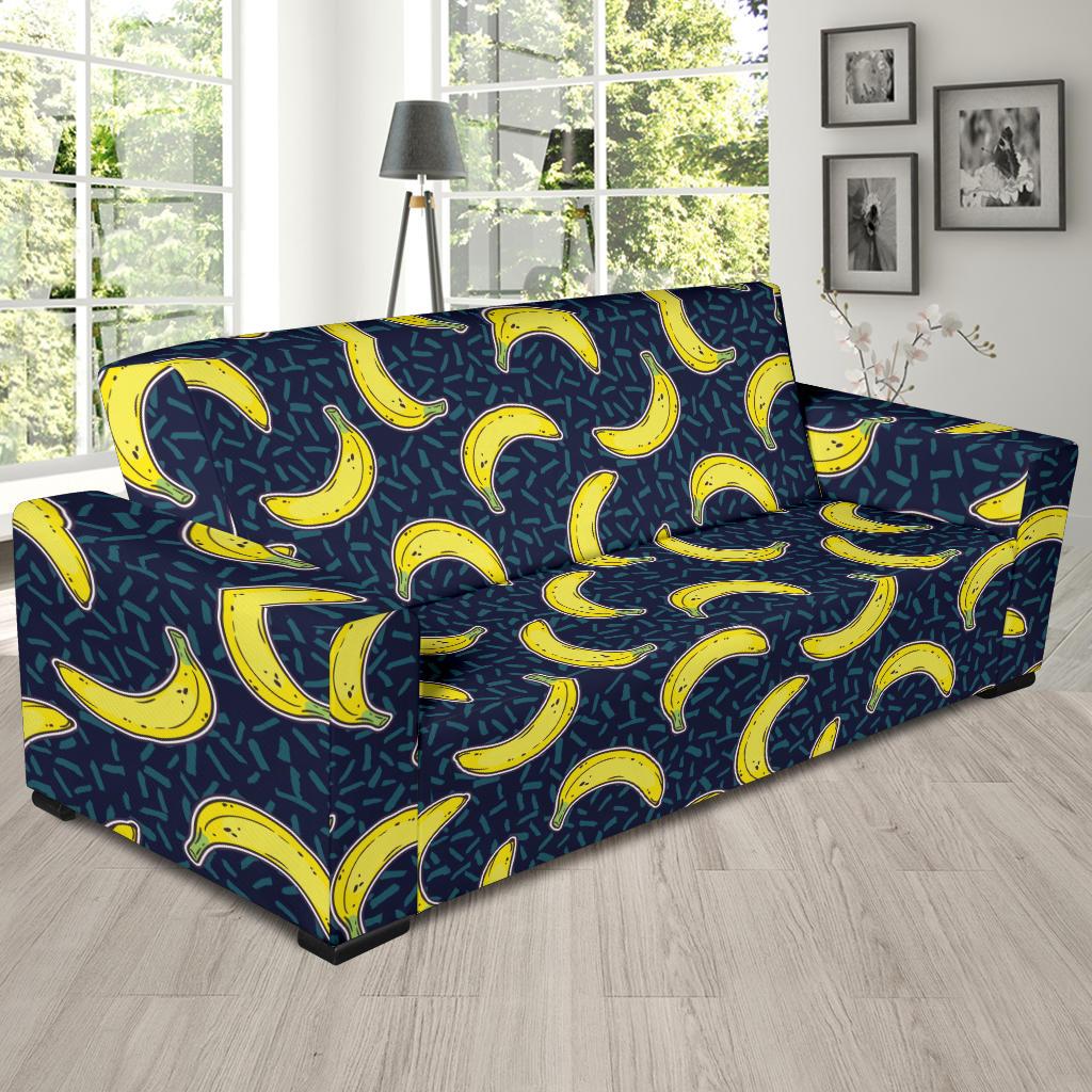 Banana Pattern Print Design BA09 Sofa Slipcover-JORJUNE.COM