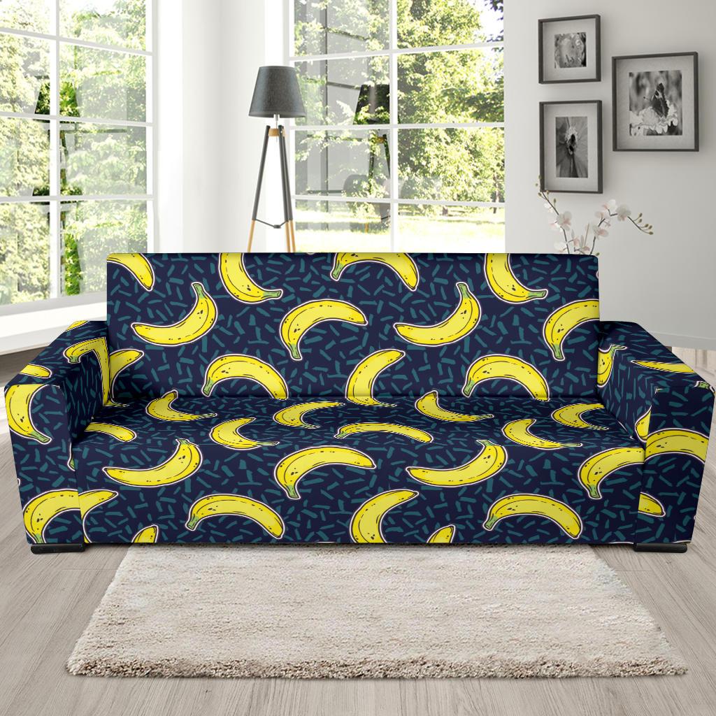 Banana Pattern Print Design BA09 Sofa Slipcover-JORJUNE.COM