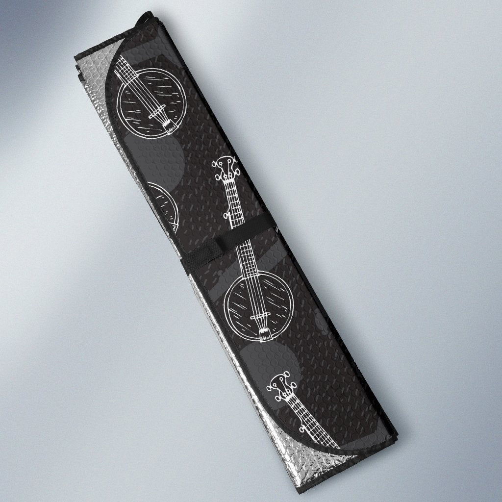 Banjo Pattern Print Design 03 Car Sun Shade-JORJUNE.COM