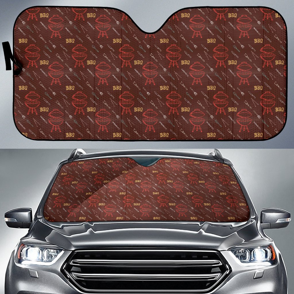 Barbecue Pattern Print Design 01 Car Sun Shade-JORJUNE.COM