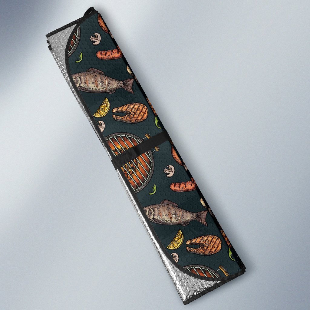 Barbecue Pattern Print Design 02 Car Sun Shade-JORJUNE.COM