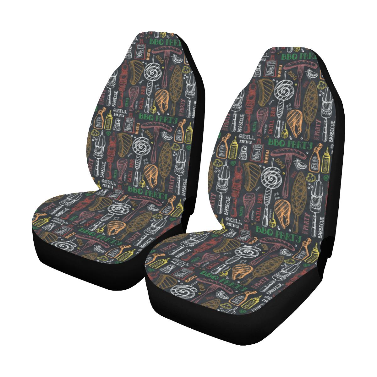 Barbecue Pattern Print Design 03 Car Seat Covers (Set of 2)-JORJUNE.COM