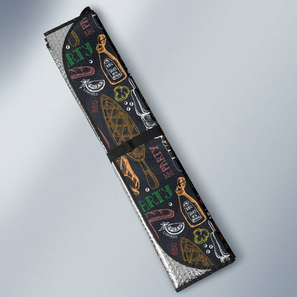 Barbecue Pattern Print Design 03 Car Sun Shade-JORJUNE.COM