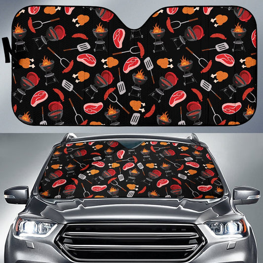 Barbecue Pattern Print Design 04 Car Sun Shade-JORJUNE.COM