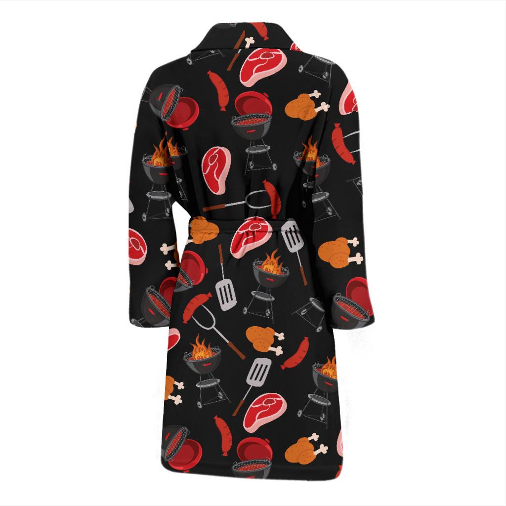 Barbecue Pattern Print Design 04 Men Bathrobe-JORJUNE.COM