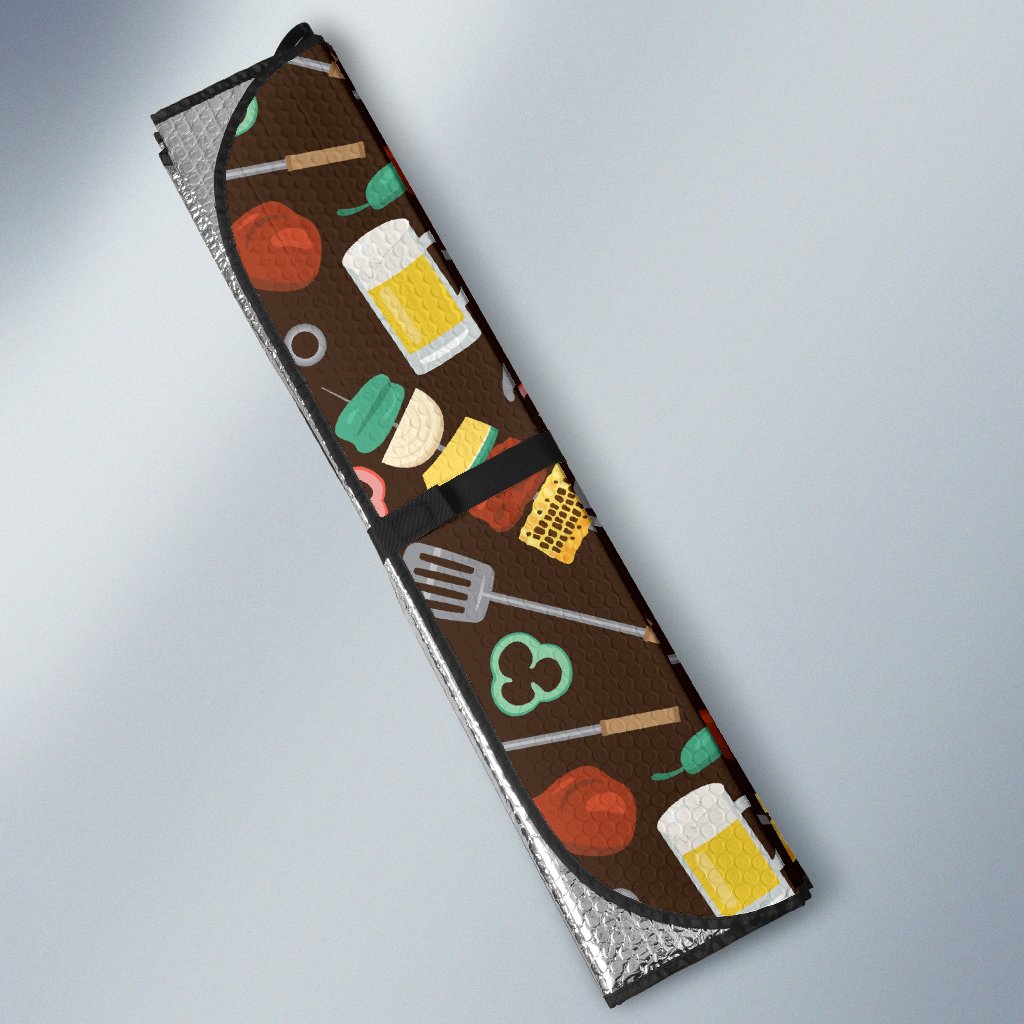 Barbecue Pattern Print Design 05 Car Sun Shade-JORJUNE.COM