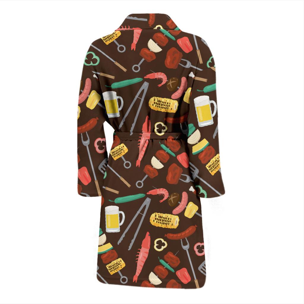 Barbecue Pattern Print Design 05 Men Bathrobe-JORJUNE.COM