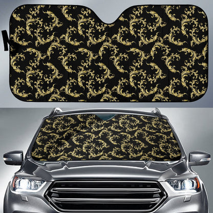 Baroque Golden Pattern Print Design 01 Car Sun Shade-JORJUNE.COM