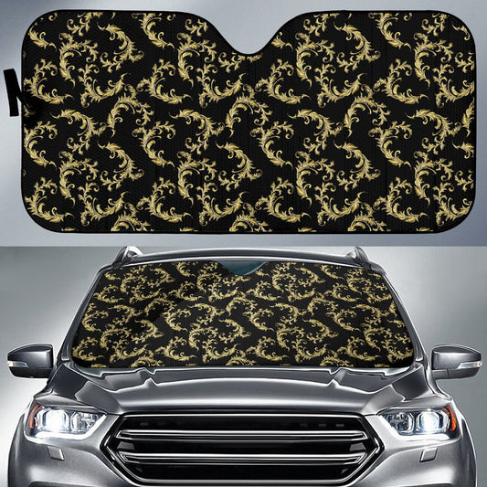 Baroque Golden Pattern Print Design 01 Car Sun Shade-JORJUNE.COM