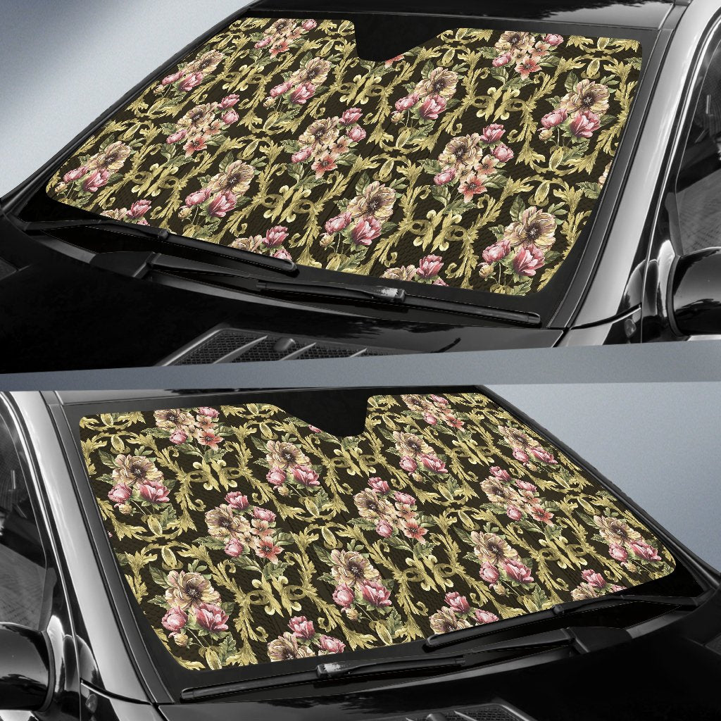 Baroque Pattern Print Design 02 Car Sun Shade-JORJUNE.COM