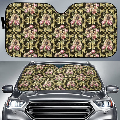Baroque Pattern Print Design 02 Car Sun Shade-JORJUNE.COM