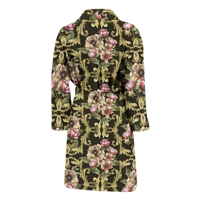 Baroque Pattern Print Design 02 Men Bathrobe-JORJUNE.COM