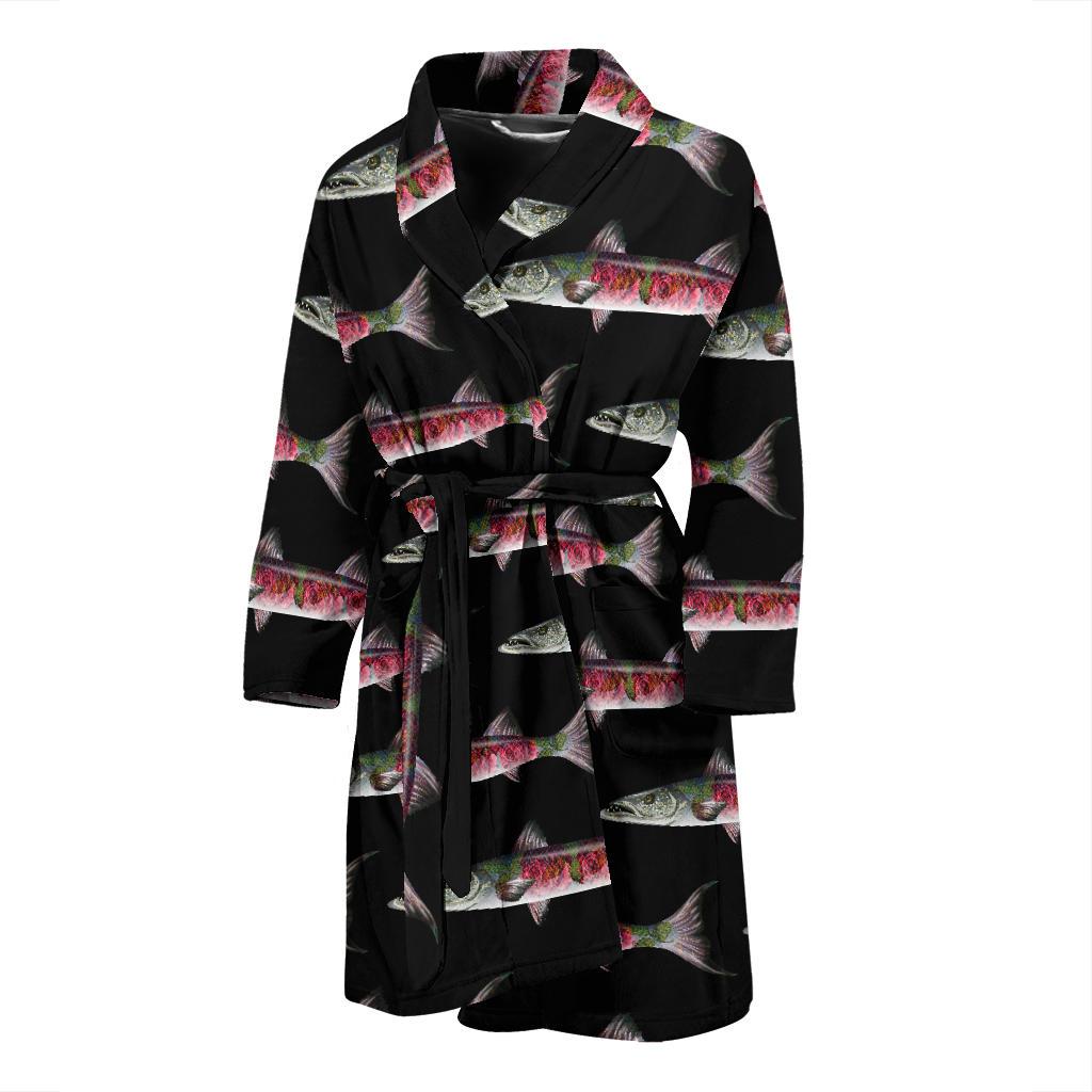 Barracuda Pattern Print Design 02 Men Bathrobe-JORJUNE.COM