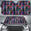 Barracuda with Folwer Pattern Print Design 01 Car Sun Shade-JORJUNE.COM