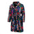 Barracuda with Folwer Pattern Print Design 01 Men Bathrobe-JORJUNE.COM