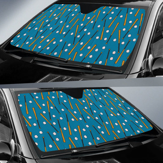 Baseball Pattern Print Design 01 Car Sun Shade-JORJUNE.COM