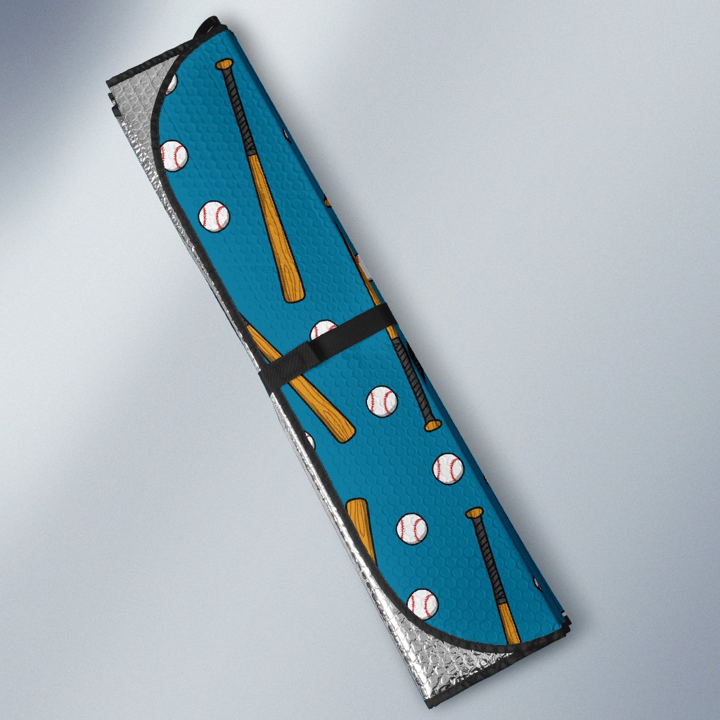 Baseball Pattern Print Design 01 Car Sun Shade-JORJUNE.COM