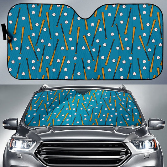 Baseball Pattern Print Design 01 Car Sun Shade-JORJUNE.COM