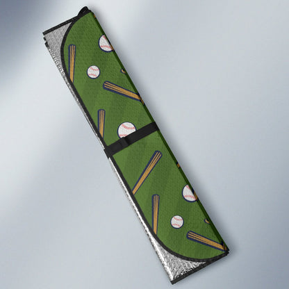 Baseball Pattern Print Design 02 Car Sun Shade-JORJUNE.COM