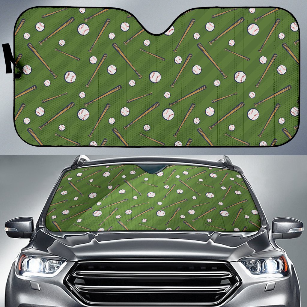 Baseball Pattern Print Design 02 Car Sun Shade-JORJUNE.COM