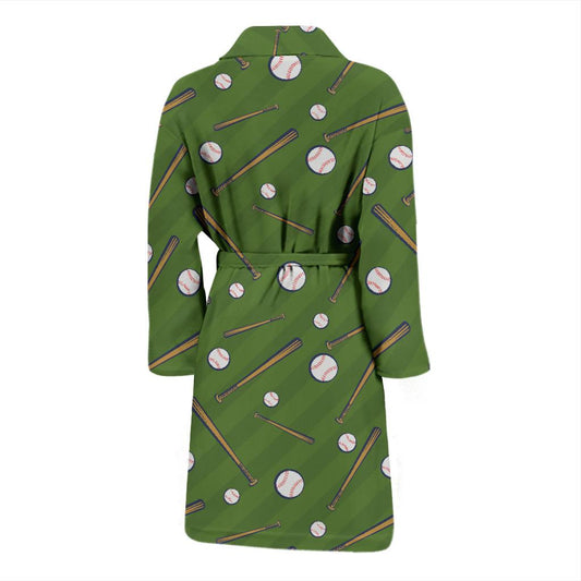 Baseball Pattern Print Design 02 Men Bathrobe-JORJUNE.COM