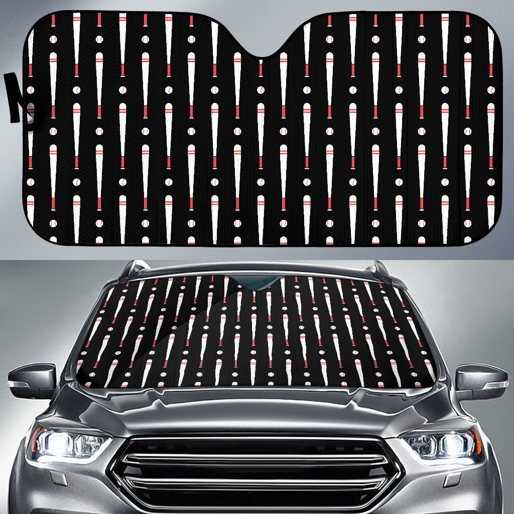 Baseball Pattern Print Design 03 Car Sun Shade-JORJUNE.COM