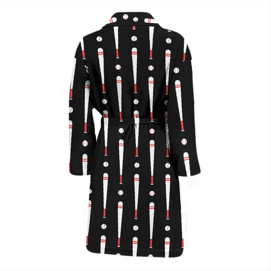 Baseball Pattern Print Design 03 Men Bathrobe-JORJUNE.COM