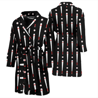 Baseball Pattern Print Design 03 Men Bathrobe-JORJUNE.COM