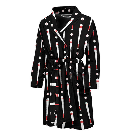 Baseball Pattern Print Design 03 Men Bathrobe-JORJUNE.COM