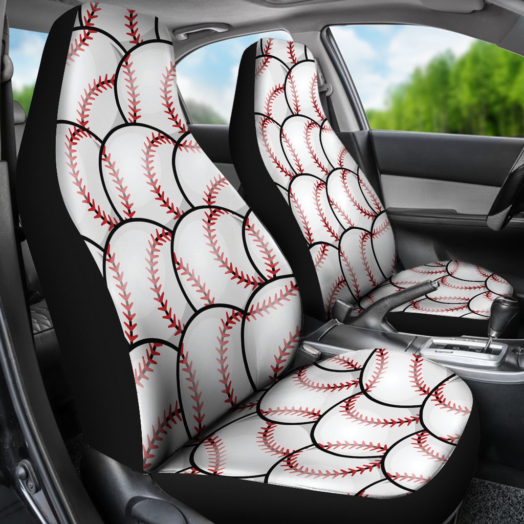 Baseball Pattern Universal Fit Car Seat Covers