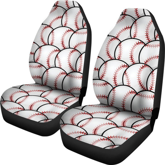 Baseball Pattern Universal Fit Car Seat Covers