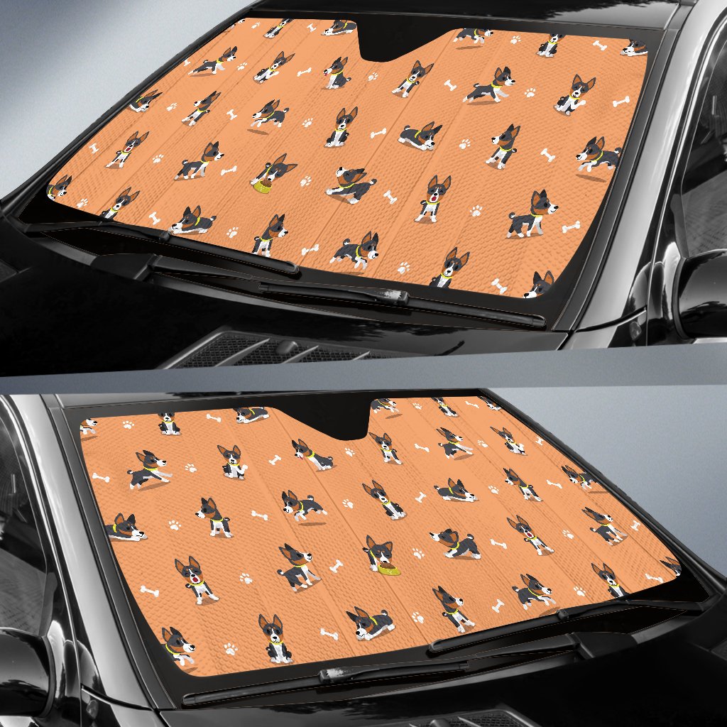 Basenji Pattern Print Design 01 Car Sun Shade-JORJUNE.COM