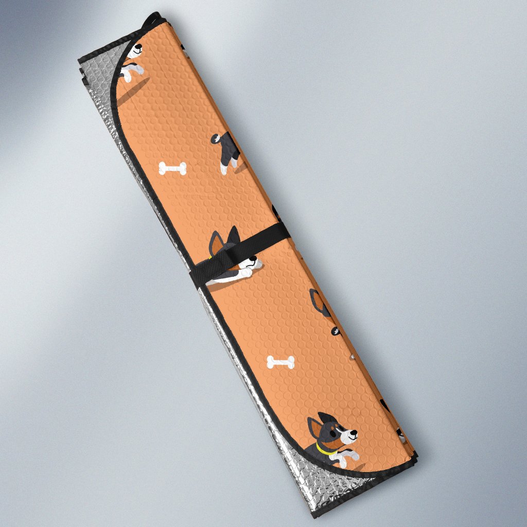 Basenji Pattern Print Design 01 Car Sun Shade-JORJUNE.COM
