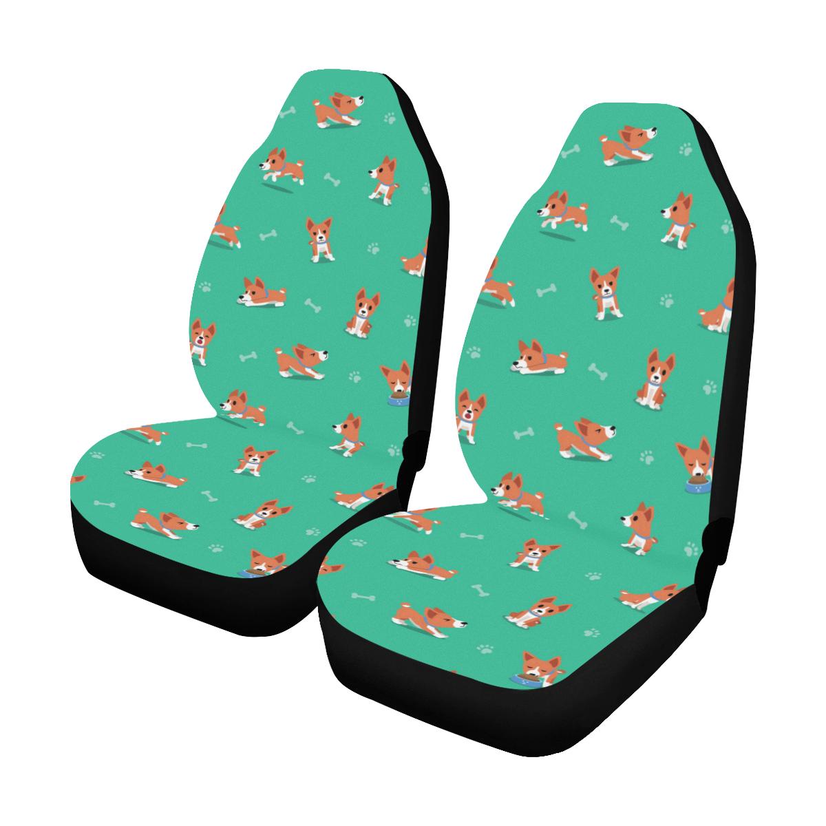 Basenji Pattern Print Design 02 Car Seat Covers (Set of 2)-JORJUNE.COM