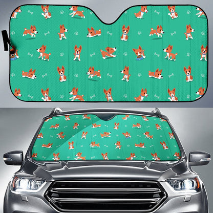 Basenji Pattern Print Design 02 Car Sun Shade-JORJUNE.COM
