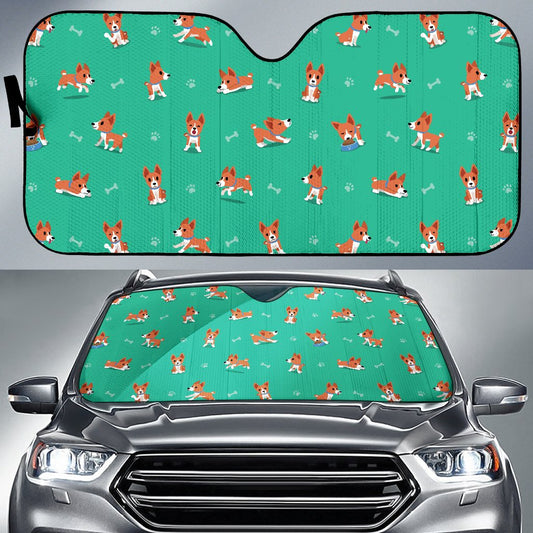 Basenji Pattern Print Design 02 Car Sun Shade-JORJUNE.COM