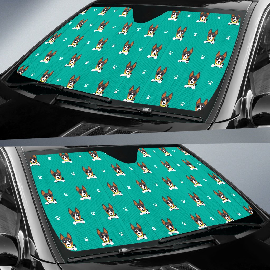 Basenji Pattern Print Design 03 Car Sun Shade-JORJUNE.COM