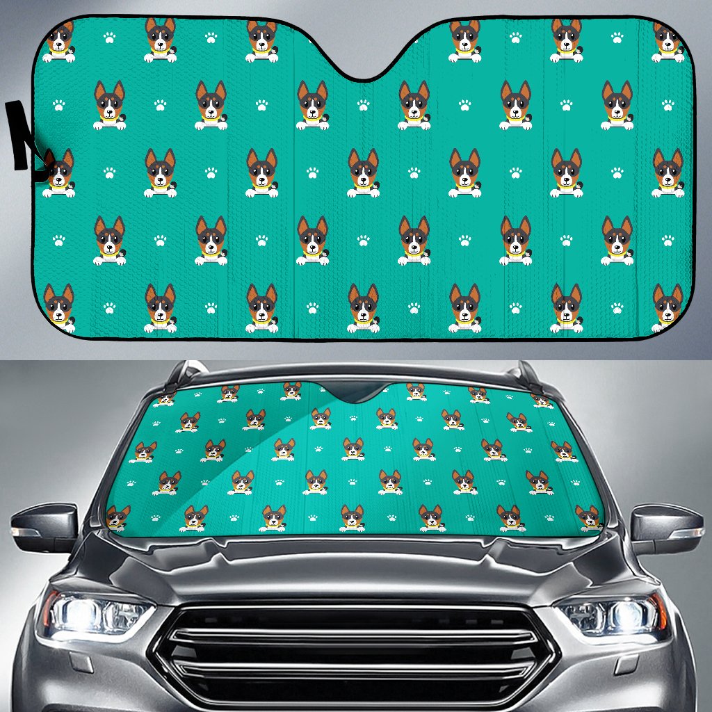 Basenji Pattern Print Design 03 Car Sun Shade-JORJUNE.COM