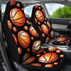 Basketball Black Background Pattern Universal Fit Car Seat Covers