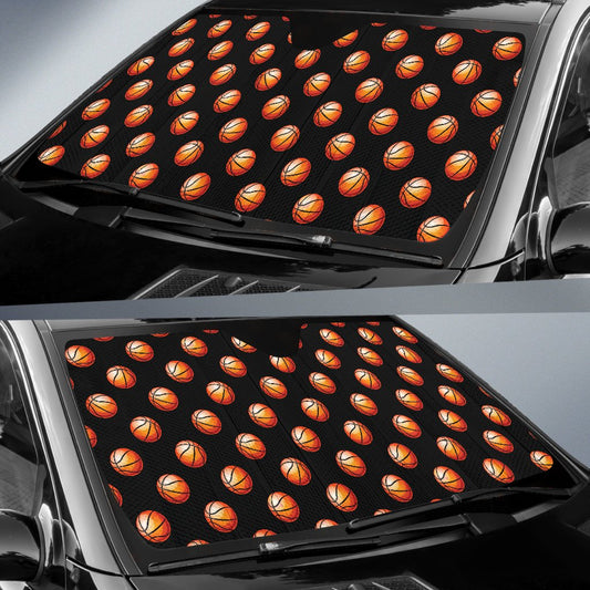 Basketball Pattern Print Design 01 Car Sun Shade-JORJUNE.COM
