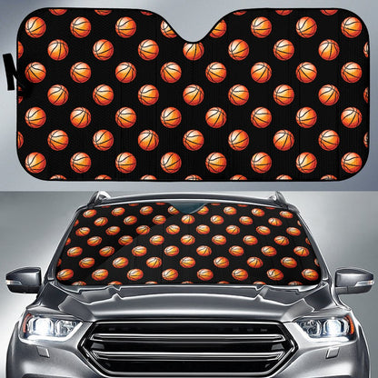 Basketball Pattern Print Design 01 Car Sun Shade-JORJUNE.COM