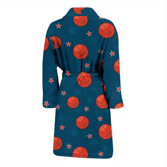 Basketball Pattern Print Design 02 Men Bathrobe-JORJUNE.COM