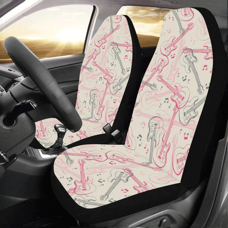 Bass Guitar Pattern Print Design 02 Car Seat Covers (Set of 2)-JORJUNE.COM